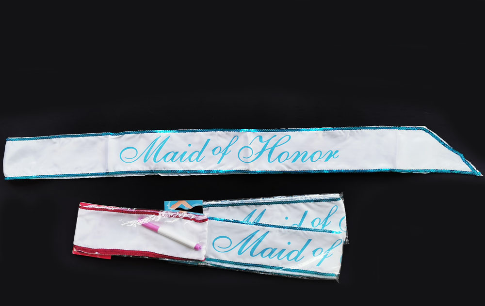 picture of maid of honor satin sash